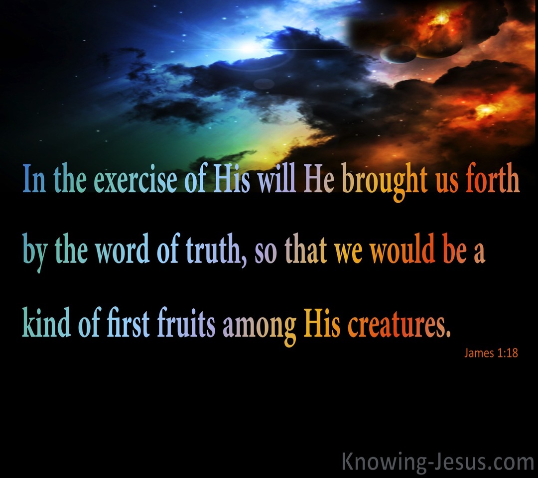 James 1:18 Saved By The  Word Of Truth  (black)